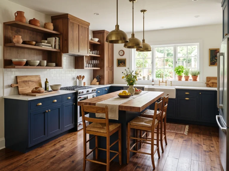 Blue and Brown Kitchen Looks That Actually Work