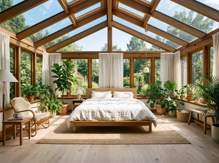 Designing Luminous and Peaceful Bedrooms inside Glass Sunroom Enclosures